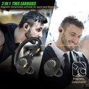 TENNMAK SMARTPRO Gaming Earbuds Wireless Earphones with Detachable Ear Hook