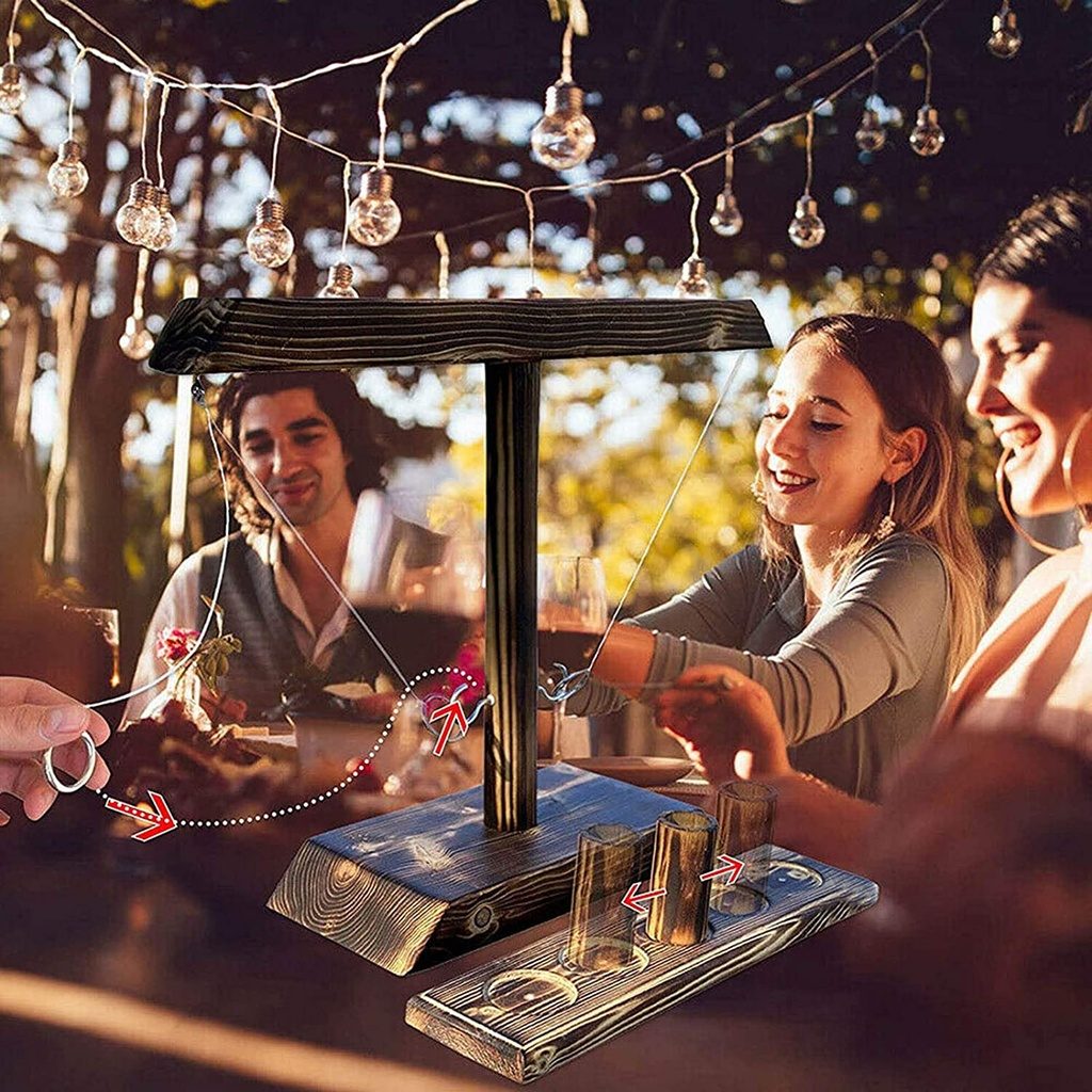 WOODEN RING TOSS GAME