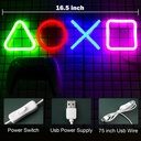 Neon Signs for Playstation Light Icon Gaming, Neon Signs for Bedroom Wall Decor, USB Powered Switch LED Neon Lights for PS5 Game Room, Living Room, Man Cave, Teen, Gamer Room Decor Aesthetic