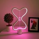 Balance LED Table Lamp Smart Lampara Magnetic Mid-air Switch USB Creative Bedroom Bedside Night Light Double Heart Colorful Gift