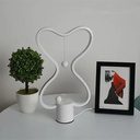 Balance LED Table Lamp Smart Lampara Magnetic Mid-air Switch USB Creative Bedroom Bedside Night Light Double Heart Colorful Gift