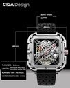 Ciga Design Mechanical Watch X Series - X011-SISI-W25BK (Gorilla Silver)