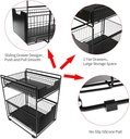 2 LAYER SLIDING UNDER THE SINK ORGANIZER DRAWER IDEAL CABINET BASKET RACK