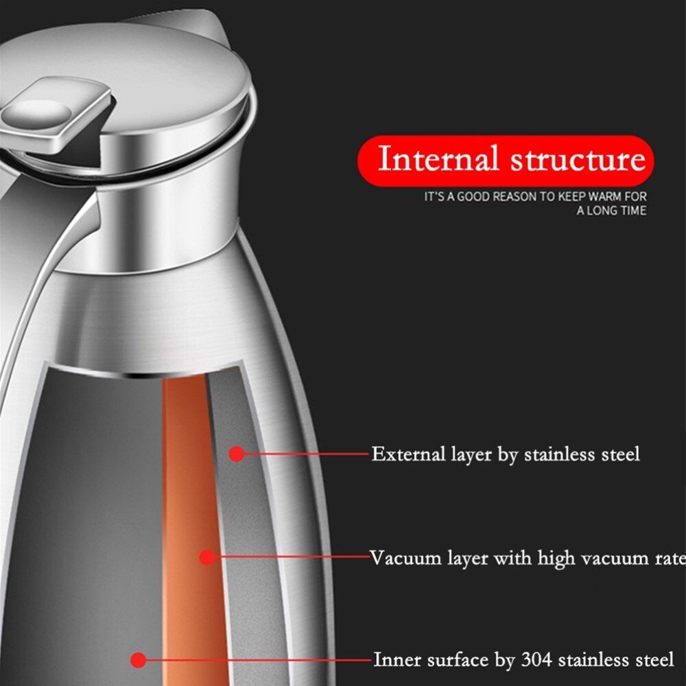 Double Walled Stainless Steel Thermal Kettle / Flask 1.8L