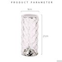 Rose Diamond  | RGB | Table Lamp With Remote Control and | USB | Charging Cable
