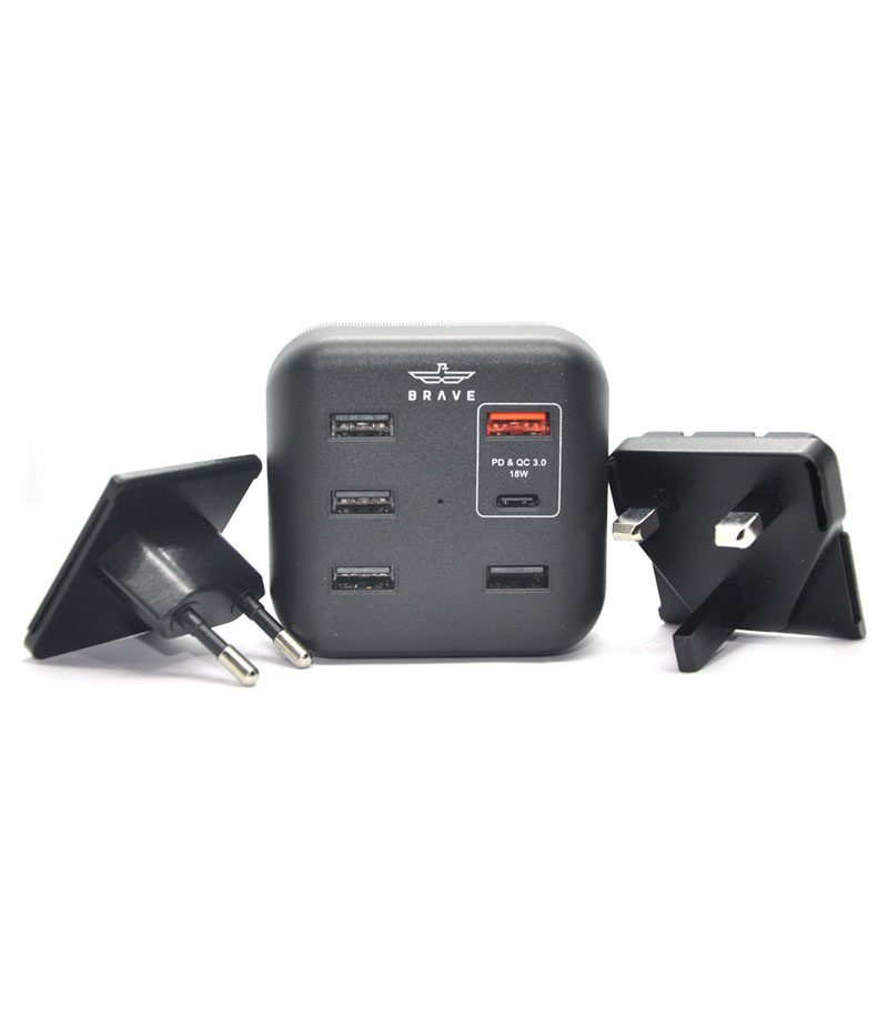 Brave 6 Ports Smart Power Adapter (PD+QC 3.0) 45W