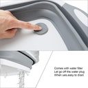 Multi-function 3-in-1 Collapsible Cutting Board Foldable Food Strainers,Drain Basket,Folding Drain Basket, Folding Chopping Board for Kitchen