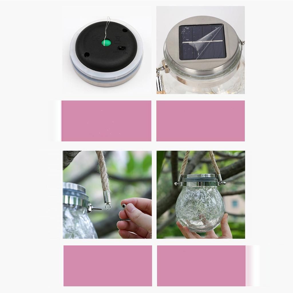 Solar Energy Glass Bottle Pendent Lamp | IP55 | Waterproof Outdoor Garden Decoration Light