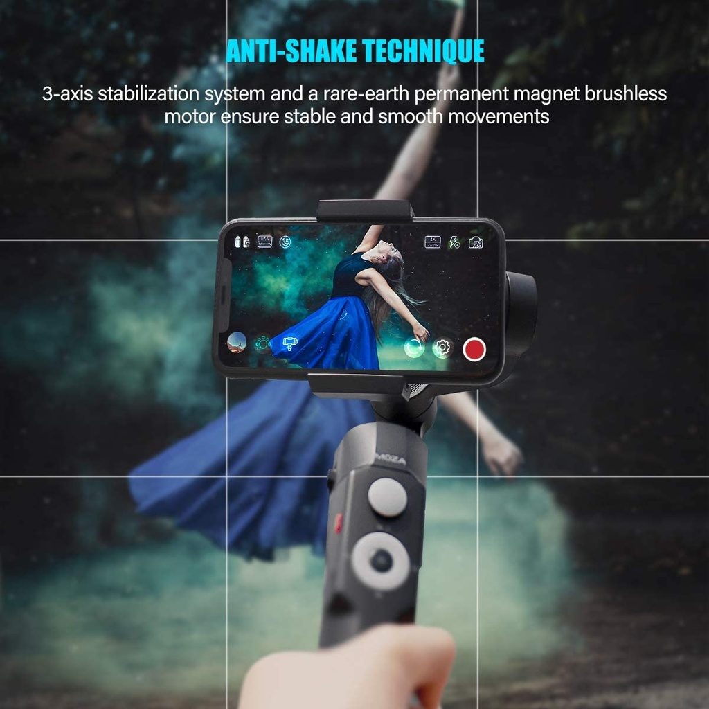 MOZA Mini S Foldable 3-Axis Handheld Gimbal Stabilizer (Black)