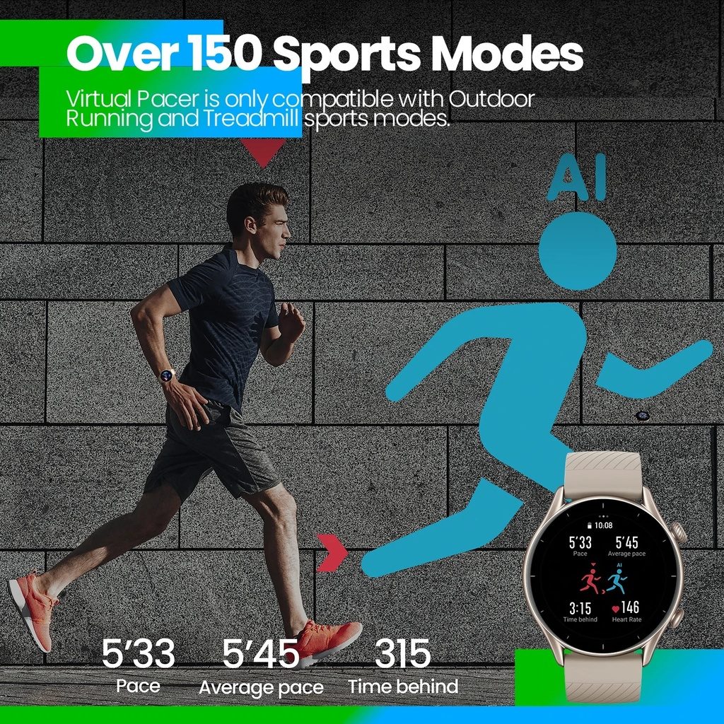 Xiaomi Amazfit | GTR 3 | With 21-day Battery Life & Easy 24 Body Function Monitoring & Powerful Zepp OS With Alexa Built-in  & 150+ Sport Modes | A1971 |
