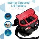 Promate | XPlore-M | Contemporary DSLR Camera Bag with Adjustable Storage, Water-Resistant Cover and Shoulder Strap