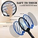 2 in 1 Electric Mosquito Swatter | R6 | - | 1200mAh | Bug Zapper Racket Rechargeable Electric Fly Swatter with 3-Layer Touch Mesh |VC092|