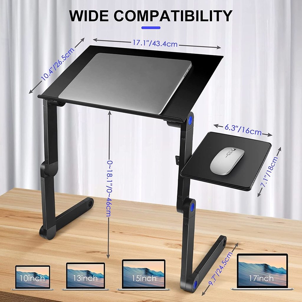 Portable Laptop Table T8  With 2 CPU Cooling Fans