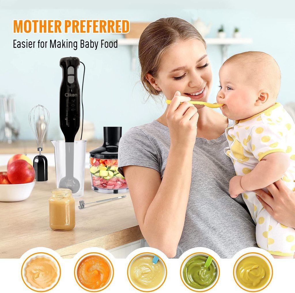Clikon CK2667 (250 WATTS) Multi-Functional Hand Blender: Powerful Copper Motor, Stainless Steel Blades for Effortless Blending, Chopping and Whisking With |24 Months Warranty|