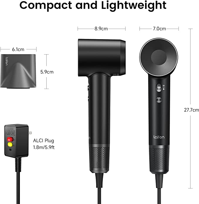LAIFEN ELECTRICAL HAIR DRYER  | LOW NOISE | LIGHTWEIGHT | FAST DRYING | BLACK COLOR | LF03-BLG-UK |