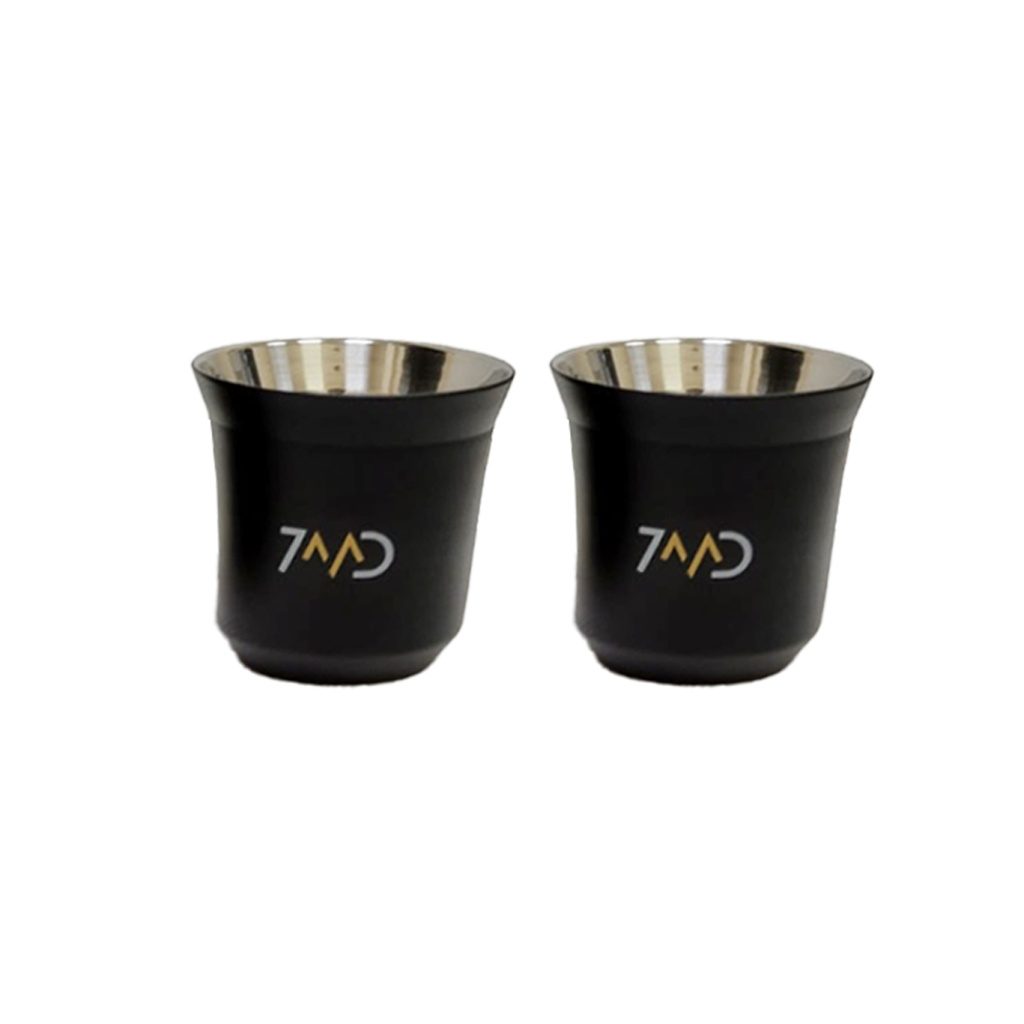 7MD Flask and Two Stainless Steel Cups, Keep Hot & Cold Beverages,  Luxurious Design, Double Wall Insulation | 12 Months Warranty |