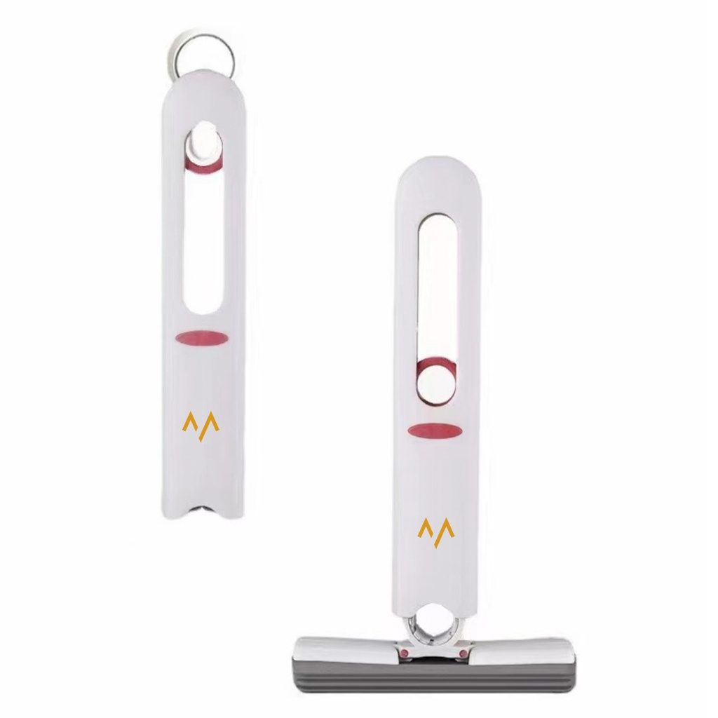 7MD Portable Mini Mop Self Squeeze For Small Spaces Wet Ceramic Drill Floor Cleaning Hand Free Squeeze Mop With 2 Sponges