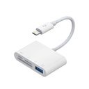 7MD 4 in 1 Lightning Connector With USB + Lightning + SD/TF Card + Memory Card Reader (7MD-A01L)
