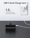 7MD Mini Portable Power Bank 5,000 mAh + Led Indicator With Built-In Plugon-C/L
