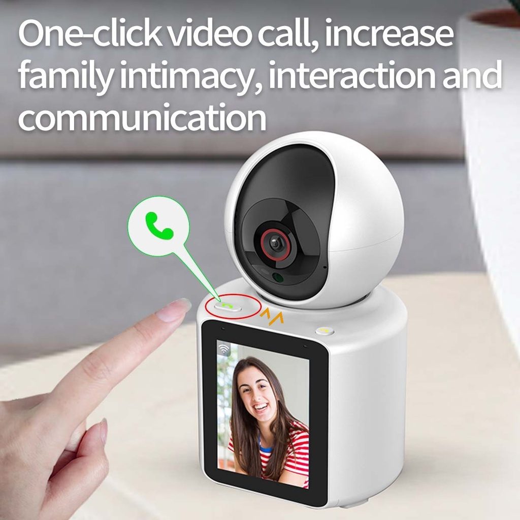 7MD Camera Video Calling Smart WiFi Camera | Two-Way Video Calling | Full HD Resolution | Wide Angle View | Human Detection | App Control | One-Button Call | PTZ Control |