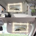 7MD Car Visor LED Vanity Mirror, Rechargeable Car Makeup Mirror with LED Lights