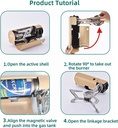 7MD Portable Gas Camping Stove with Storage Bag Adventure suitable for Picnic/Backpacking Hiking/Home Travel, Winter Collection