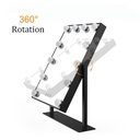 7MD LED Lamp Makeup Mirror with Lights 12 Lamp Dimmable Bulbs, 360 Rotation 3 Color Mode Smart Touch Control Mirrors