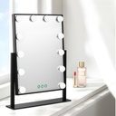 7MD LED Lamp Makeup Mirror with Lights 12 Lamp Dimmable Bulbs, 360 Rotation 3 Color Mode Smart Touch Control Mirrors