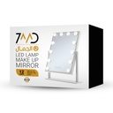 7MD LED Lamp Makeup Mirror with Lights 12 Lamp Dimmable Bulbs, 360 Rotation 3 Color Mode Smart Touch Control Mirrors
