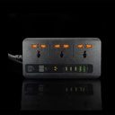 7MD Power Socket, 3-Outlet, Power Extension Socket With Digital Timer, (USB*2+Type-C*3), 3000W 2M, Model:7MD04