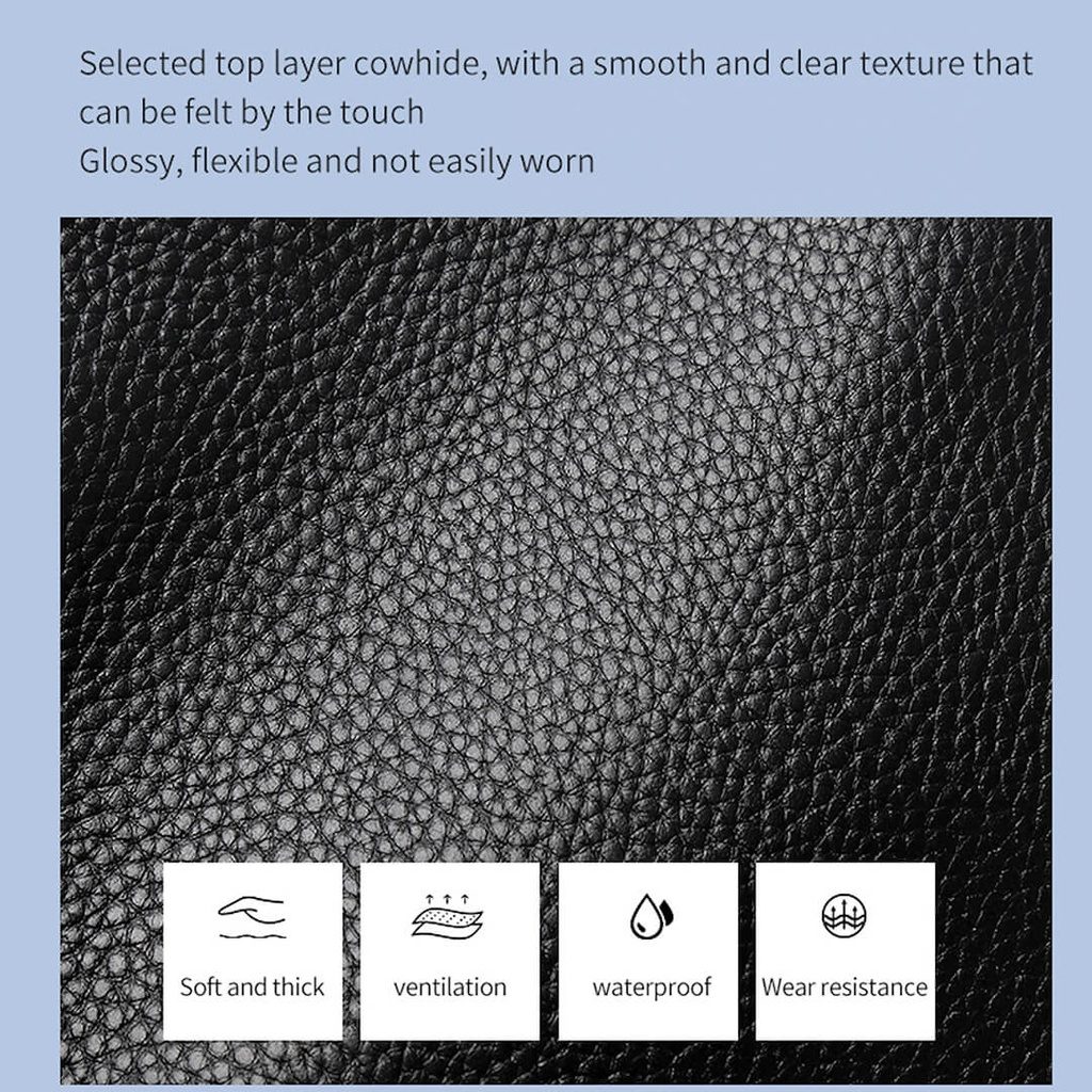 7MD Fingerprint lock purse Handbag, Anti-theft Waterproof Soft Genuine Leather Smart Fingerprint System Clutch Bag