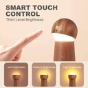 7MD Smart Indoor LED Light Wooden With Voice Control & 3 Brightness Levels, Intelligence Voice Activated, Night Dimmable Touch Control Table Lights, Table Lamp | 7MD2422 |