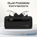 Promate Ultra-Compact Fast Charging Power Bank with Dual foldable USB-C™ & Lightning Connectors 20W, 5000mAh | PowerUp-Duo |