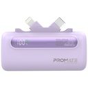 Promate Ultra-Compact Fast Charging Power Bank with Dual foldable USB-C™ & Lightning Connectors 20W, 5000mAh | PowerUp-Duo |