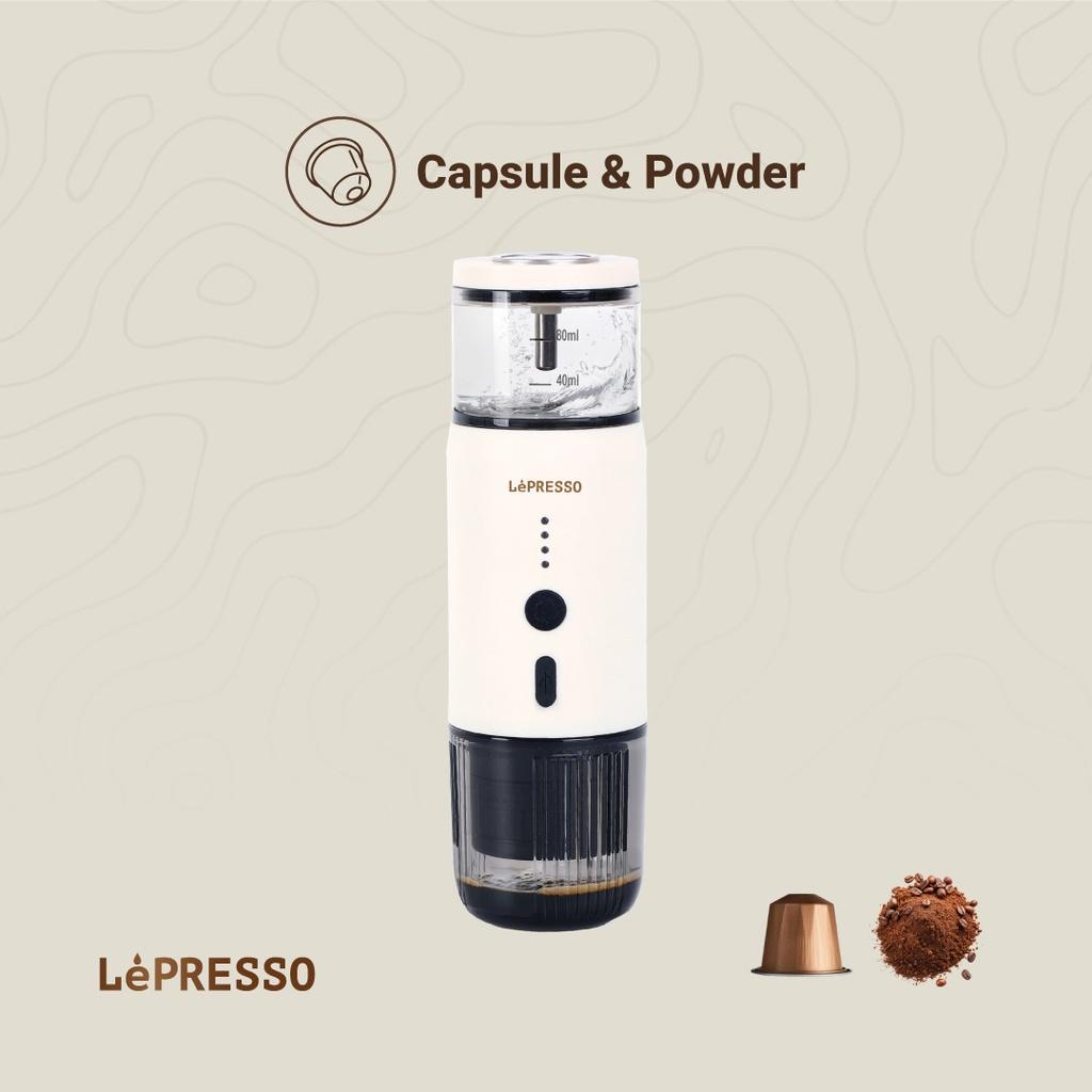 LePresso 135W 80ml Portable Espresso Machine Temperature Gauge Direct Heating & Extraction for Perfect Coffee |LP001|