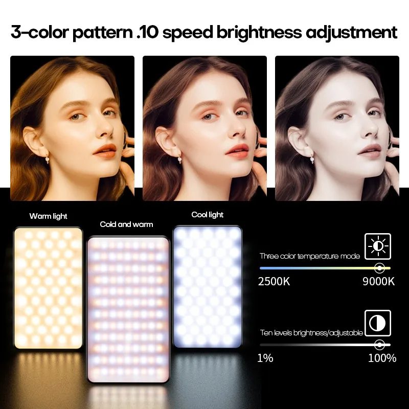 Magnetic Double-Sided Pocket Clip LED Selfie Light for Cell Phone Creative Video Lighting | M20 |