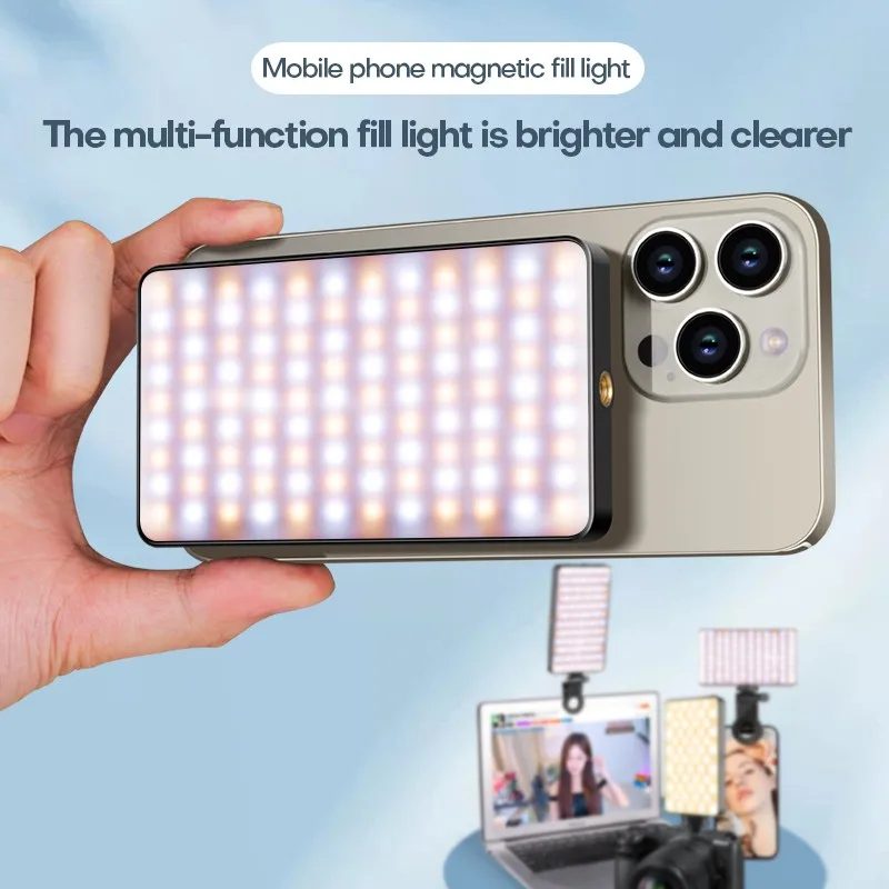 Magnetic Double-Sided Pocket Clip LED Selfie Light for Cell Phone Creative Video Lighting | M20 |