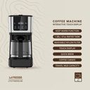 LePresso Rich Brew Coffee Machine with Interactive Touch Display, 50-60Hz Rated Frequency and UK 3-Pin Power Plug |LP006||LPCFFM0006-BK|