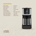 LePresso Rich Brew Coffee Machine with Interactive Touch Display, 50-60Hz Rated Frequency and UK 3-Pin Power Plug |LP006||LPCFFM0006-BK|