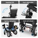 7MD Portable Foldable Electric Wheelchair Smooth Ride for Disabled & Elderly Travel