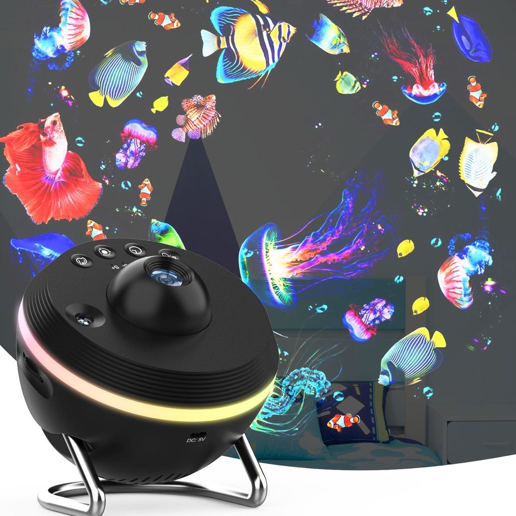 7MD Meteor and Galaxy Projector Mesmerizing Starry Show Meteor Light Effects Adjustable Colorful Projection |7MD-TKQ01|