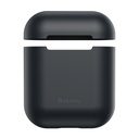 Baseus Wireless Charging Case For Airpods Bluetooth Earphone luxury Silicone Case Cover For Apple AirPods 2 Funda Box Coque - Black