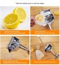 Juice Squeezer Stainless Steel Orange Juicer Fruit Juice Reamers Fast Handle Press Multifunctional Tool