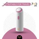 7MD Mini Cleaner Electric Portable Bidet | 2 Flushing Modes | Type-C Charging | Lightweight | 65 x 30 seconds use time | 400mAh Battery | Waterproof | Pink & Silver | 12 Months Warranty |