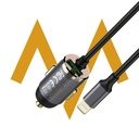 الدرب | شاحن سيارة مع كابل Lightning مدمج بقوة 20 واط ومنفذ USB بقوة 18 واط للشحن السريع (7MD-QO3)