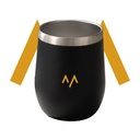 7MD Cup U Shaped, Double-Wall Stainless Steel Unbreakable Drinking Cups, Travel Coffee Mug 360ml With Sliding Lid