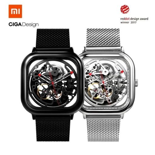 [5064] ساعة CIGA Design الميكانيكية بتصميم هيكلي كامل – فضي، موديل Z011-SLSL-13.