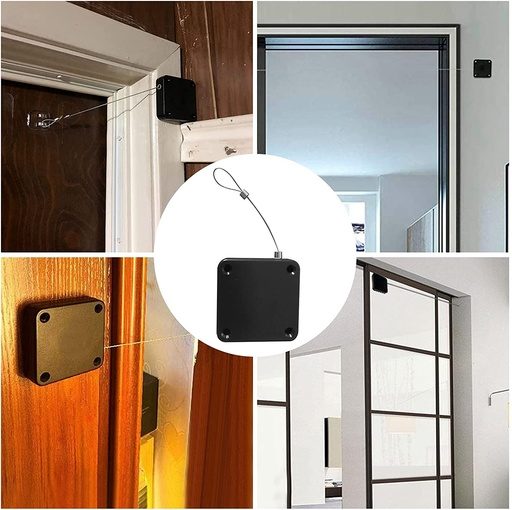 [7243] Door Closer, Anself Automatic Sensor Door Closer,Drawstring Closer Door Residential for All Doors