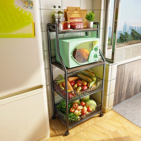[7258] Kitchen Multi-Layer For Microwave And Oven For Vegetable Storage