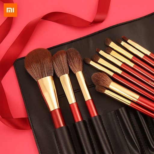 [1859] 12pcs Xiaomi Mijia DUcare Makeup Brushes Cosmetics Brush Set Scattered Powder Brush Foundation Brush With Gift Box